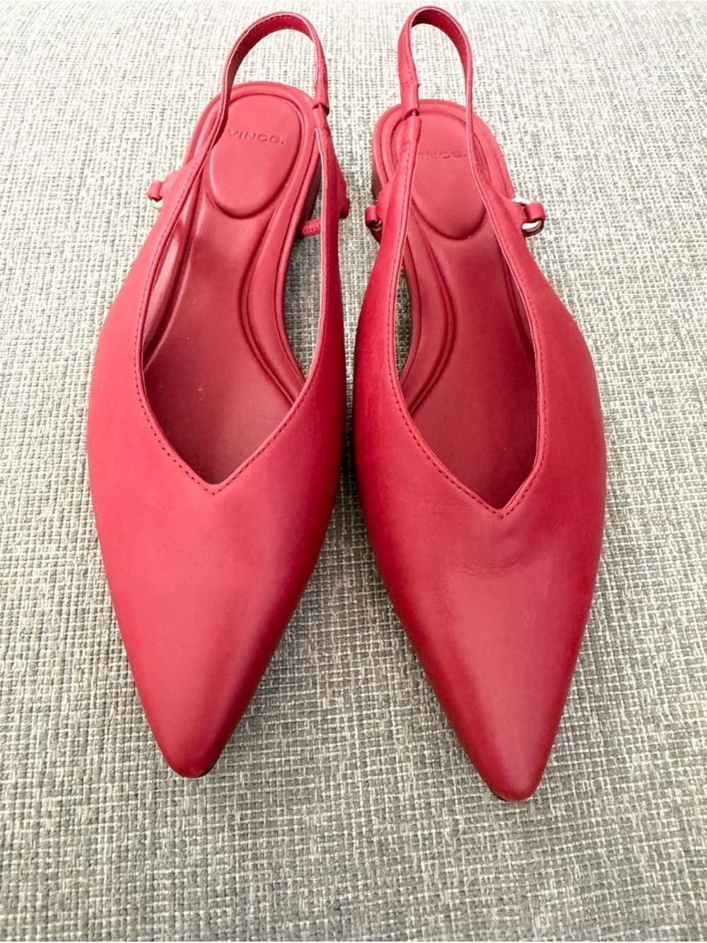 Vince sling back cherry red flats 6.5 NWOT